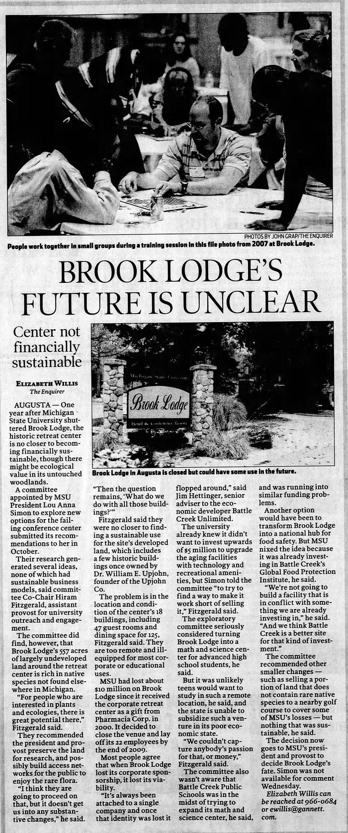 Brook Lodge - Dec 30 2010 Article